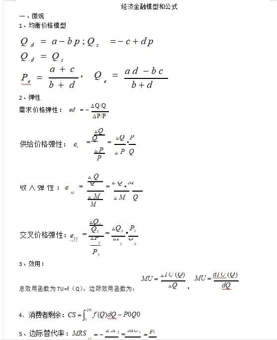 经济金融知识