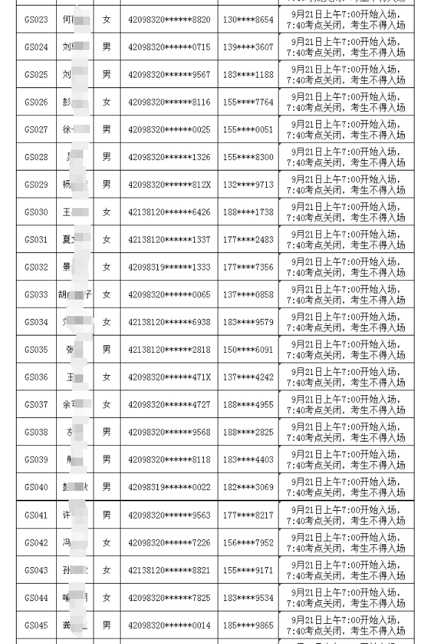 广水农商银行2024年新员工社会招录面试时间安排表2