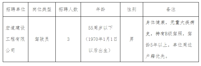 2025年江苏宏道建设工程有限公司公开招聘工作人员岗位简介表